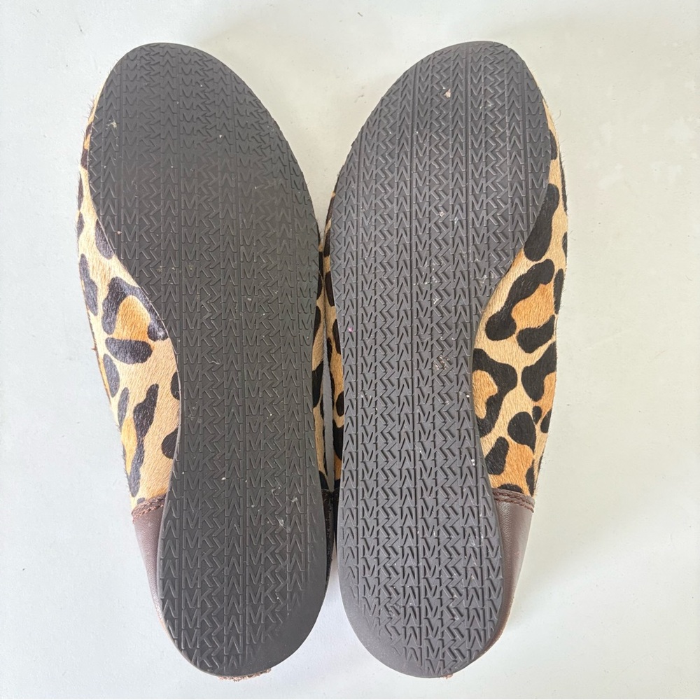 Michael Kors Moccasins Flat Shoes Haircalf Leopard Brown Loafer Women's Size 7 M - Picture 9 of 11
